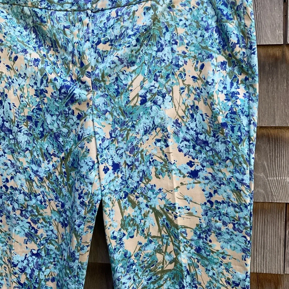 Talbots Blue Floral Pants - Picture 3 of 5